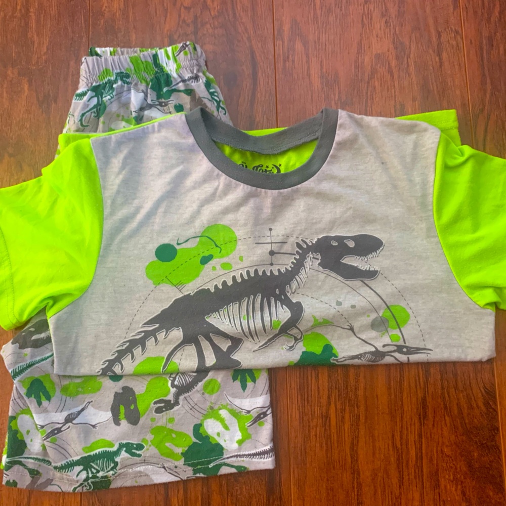 Dinosaur Pajama Shorts Set